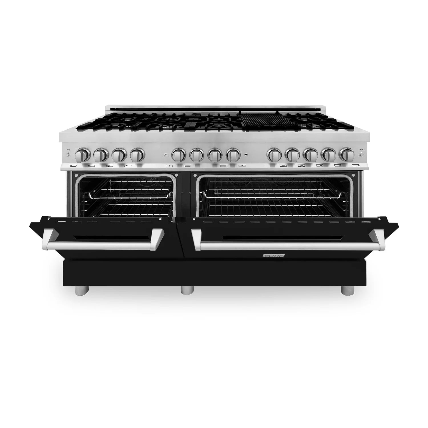 zline-60-in-legacy-dual-fuel-range-9-burner-gas-cooktop-double-electric-convection-ovens-7-4-cu-ft-satin-stainless-steel-with-black-matte-doors-ras-blm-60