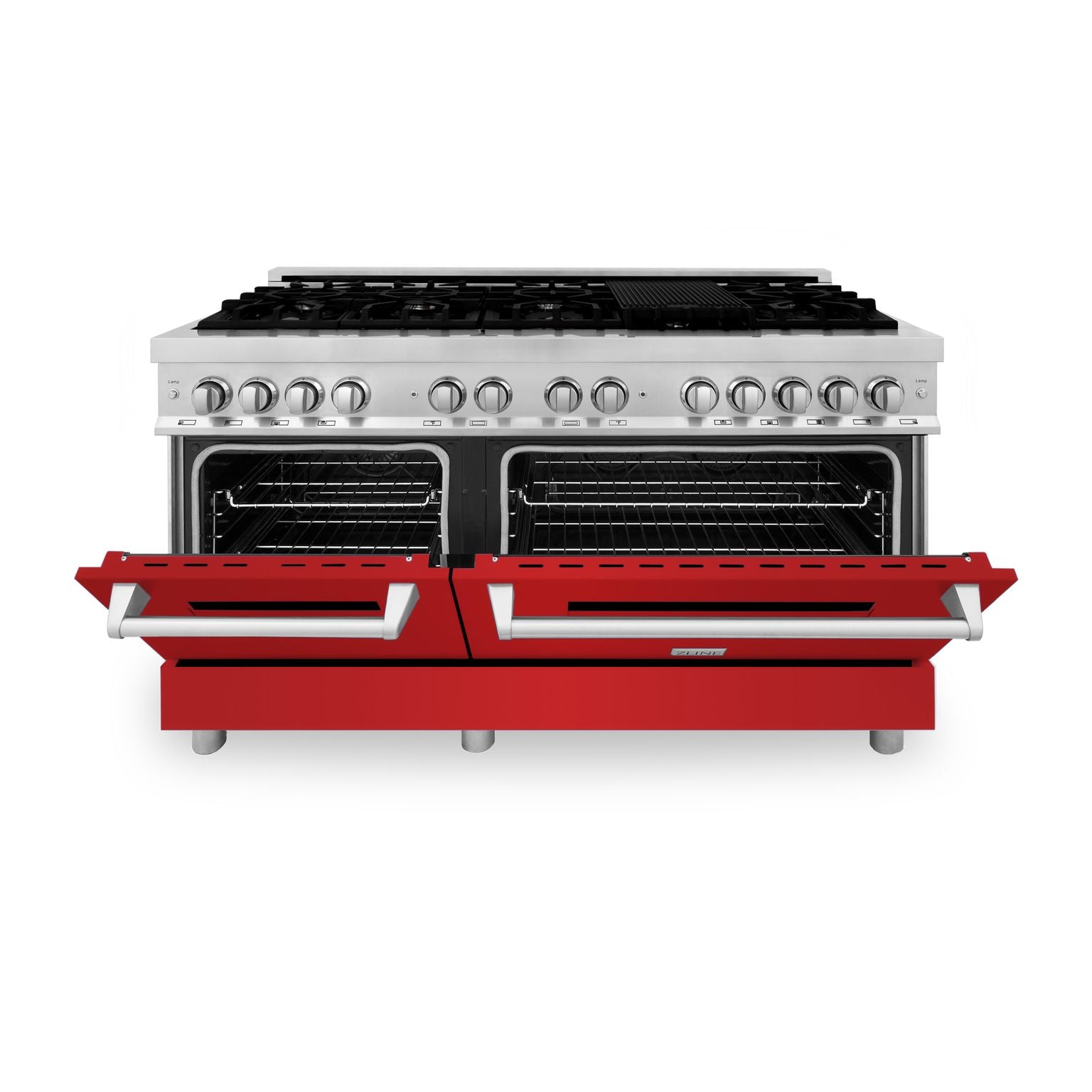 zline-60-in-dual-fuel-range-with-gas-cooktop-and-electric-ovens-in-stainless-steel-with-red-matte-doors-ra-rm-60