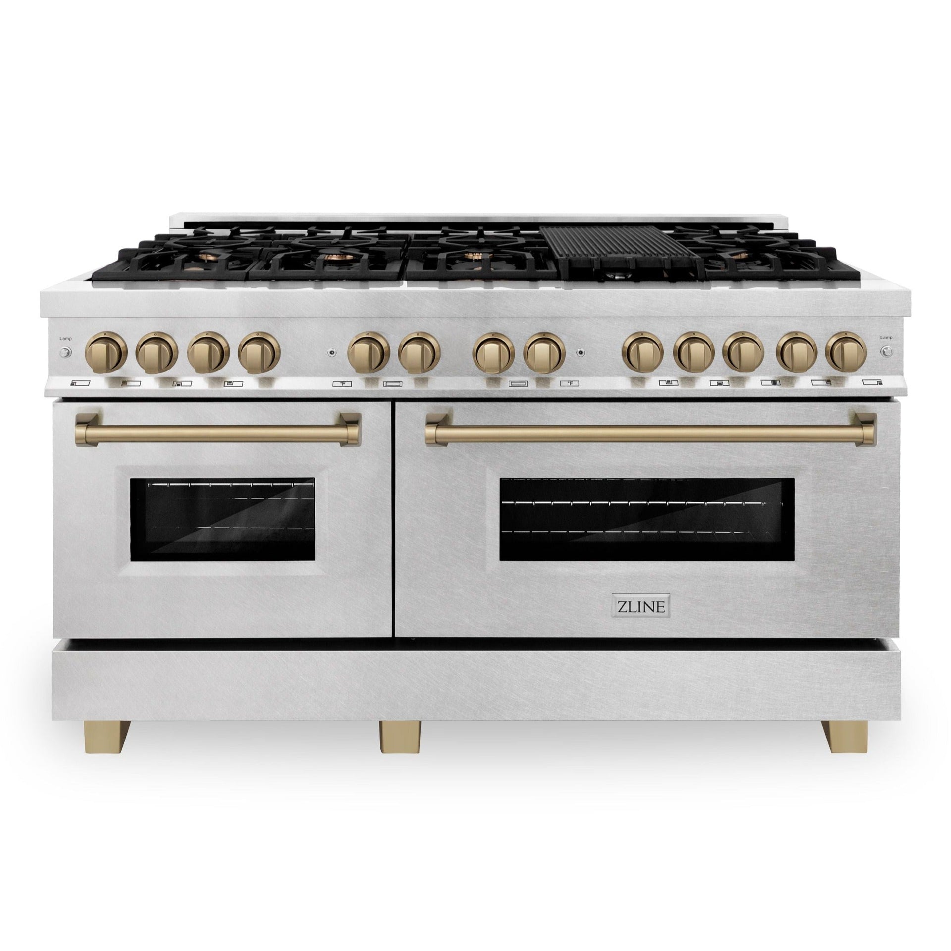 zline-autograph-edition-60-in-7-4-cu-ft-legacy-dual-fuel-range-with-9-gas-burners-and-double-electric-convection-ovens-in-satin-stainless-steel-with-champagne-bronze-accents-rasz-sn-60-cb