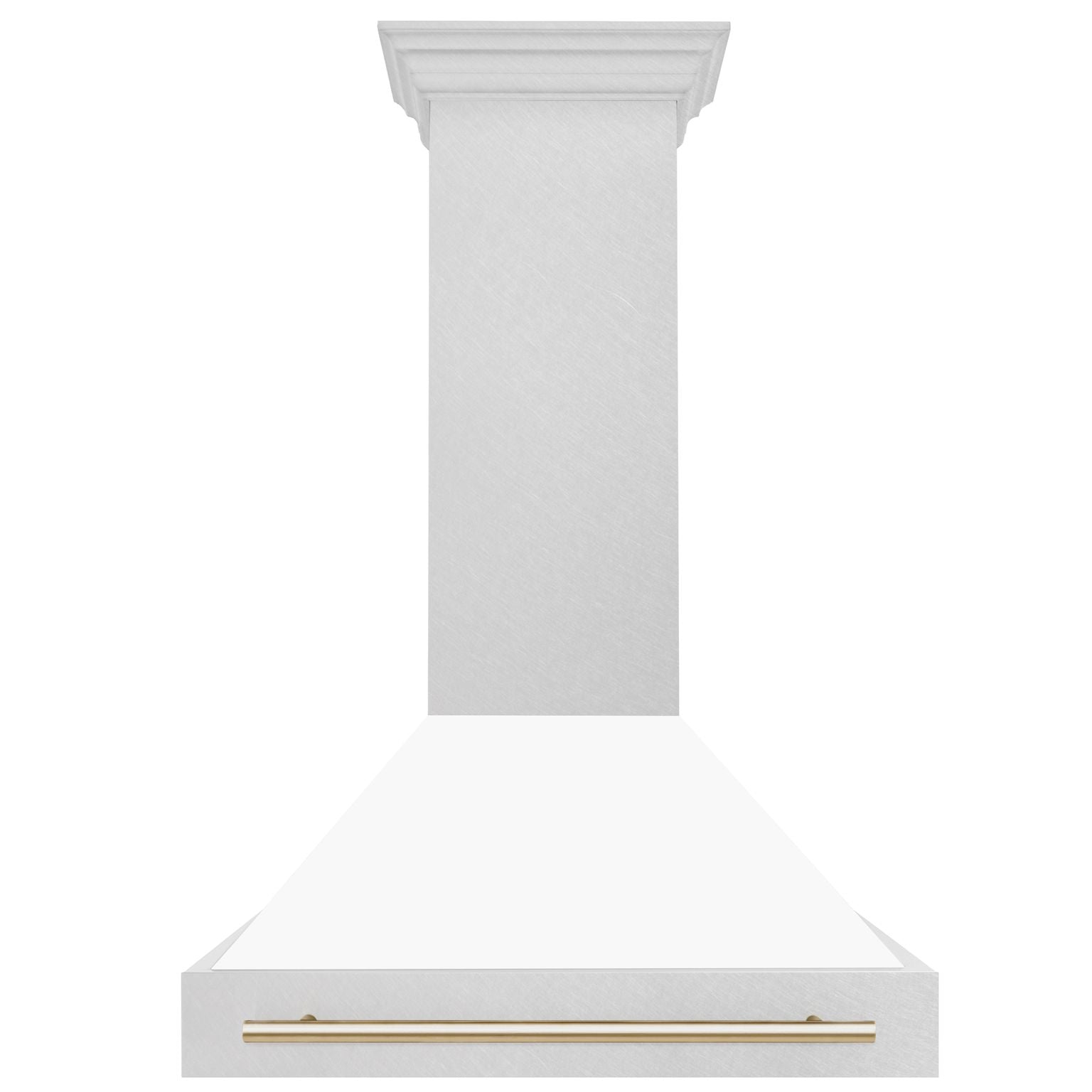 zline-36-in-wall-mount-range-hood-satin-stainless-steel-white-matte-shell-700-cfm-polished-gold-handle-8654snz-wm36-g