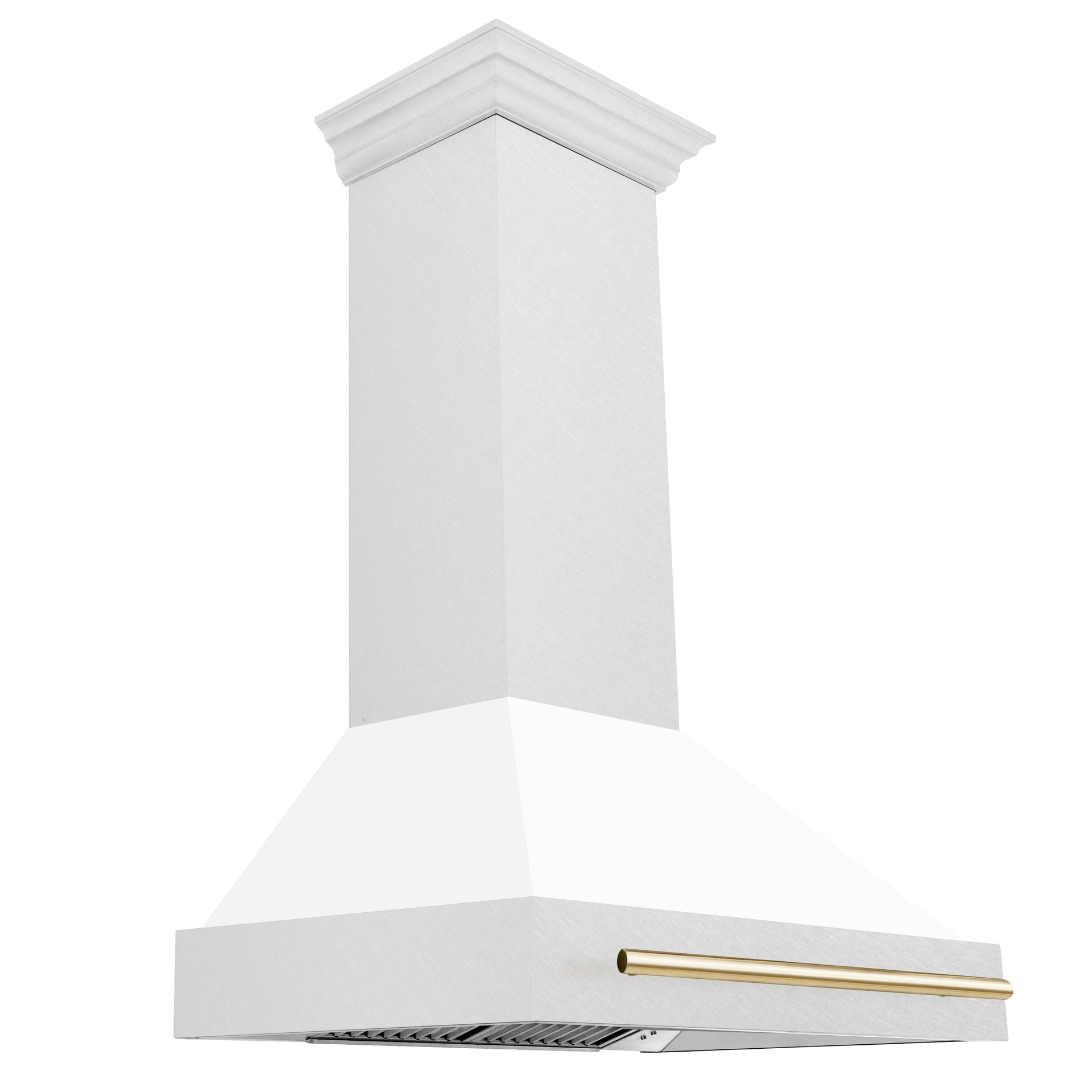 zline-36-in-wall-mount-range-hood-satin-stainless-steel-white-matte-shell-700-cfm-polished-gold-handle-8654snz-wm36-g