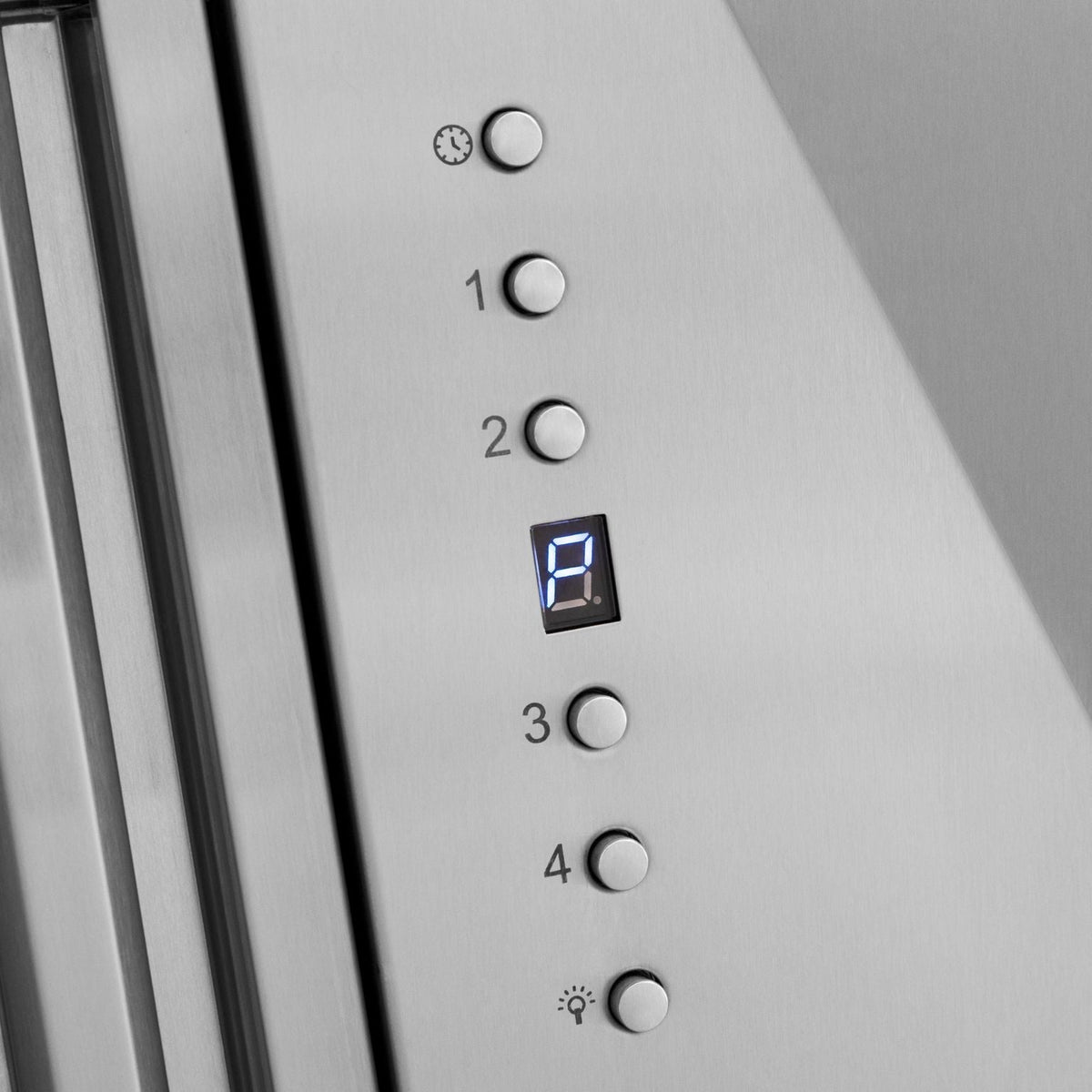 ZLINE 48 in Wall Mount Range Hood Satin Stainless Steel Champagne Bronze Handle 8654SNZ-48-CB