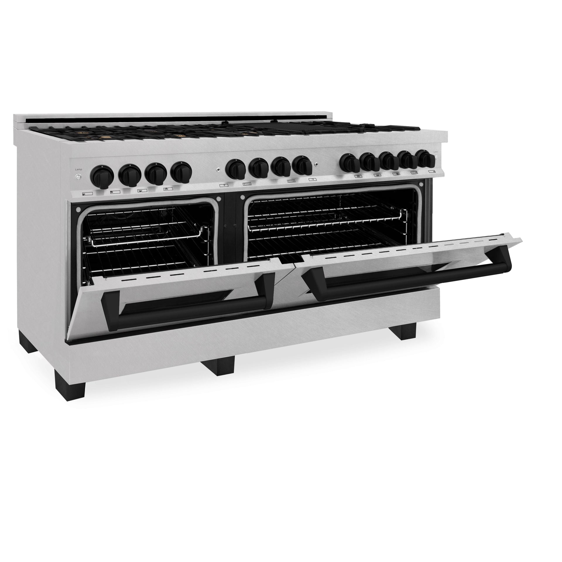 zline-autograph-edition-60-in-7-4-cu-ft-legacy-dual-fuel-range-with-9-gas-burners-and-double-electric-convection-ovens-in-satin-stainless-steel-with-matte-black-accents-rasz-sn-60-mb