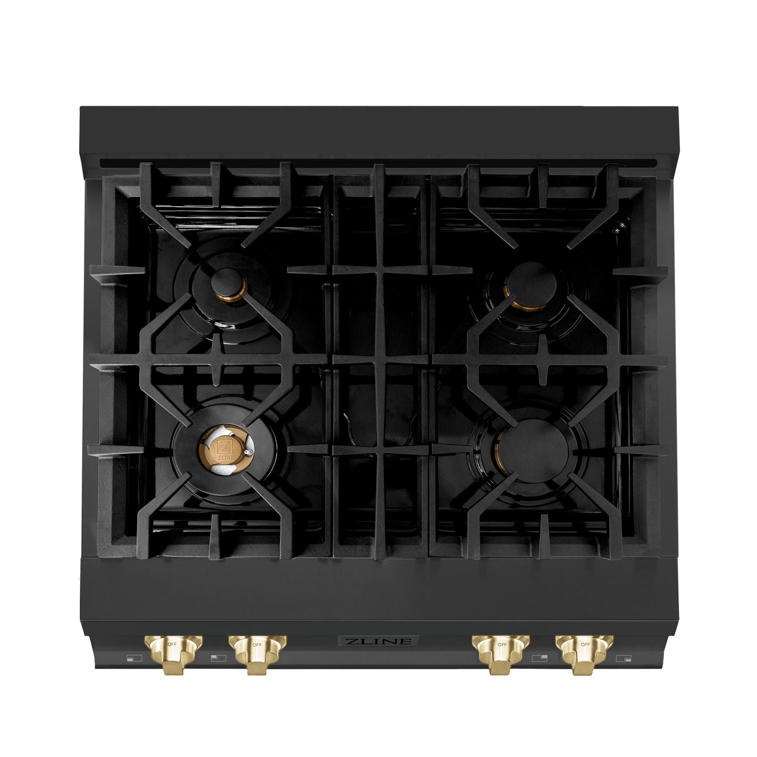 zline-autograph-edition-30-inch-porcelain-rangetop-with-4-gas-burners-in-black-stainless-steel-and-gold-accents-rtbz-30-g