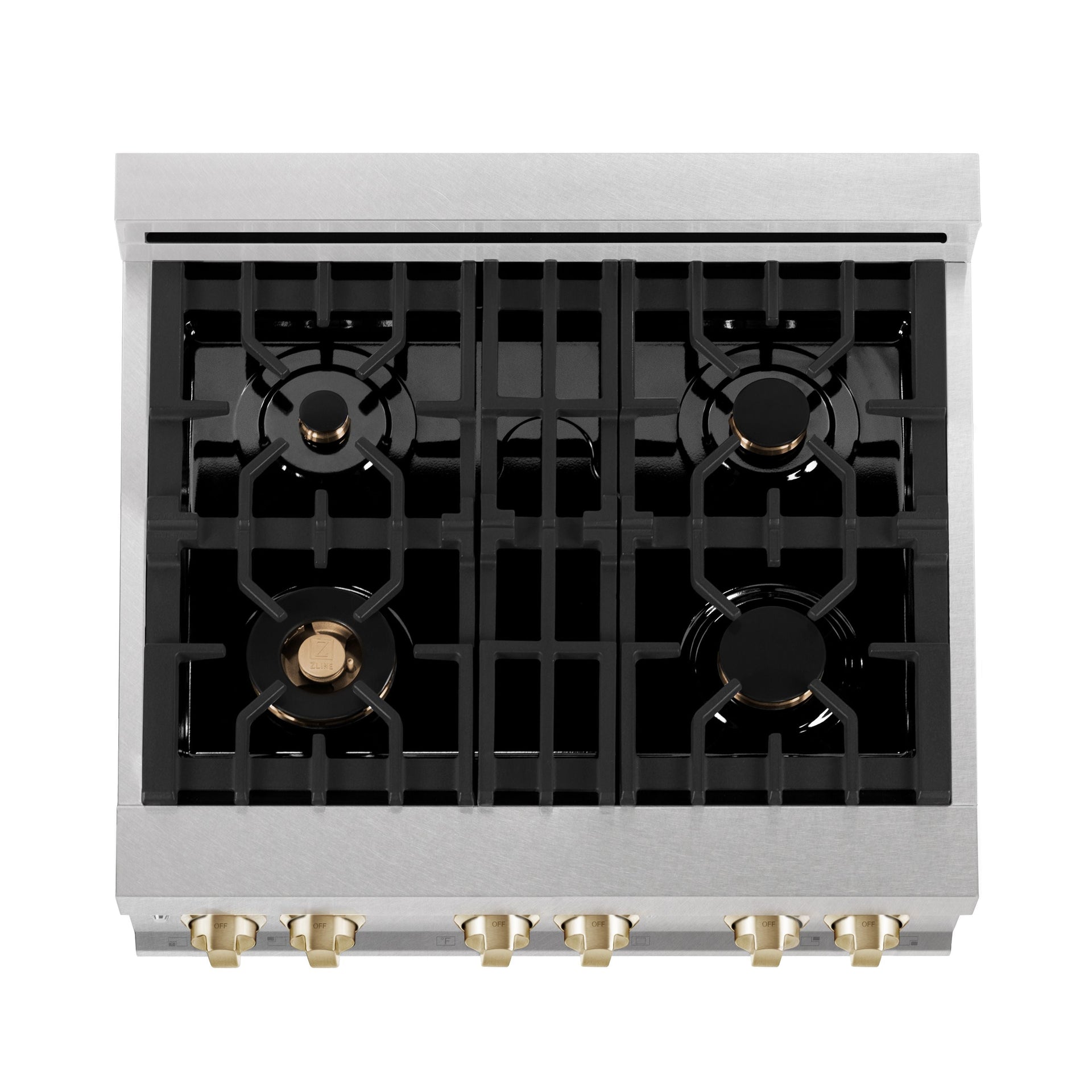 zline-autograph-edition-30-in-4-0-cu-ft-legacy-dual-fuel-range-with-4-burner-gas-cooktop-and-electric-convection-oven-in-satin-stainless-steel-with-white-matte-door-and-polished-gold-accents-rasz-wm-30-g