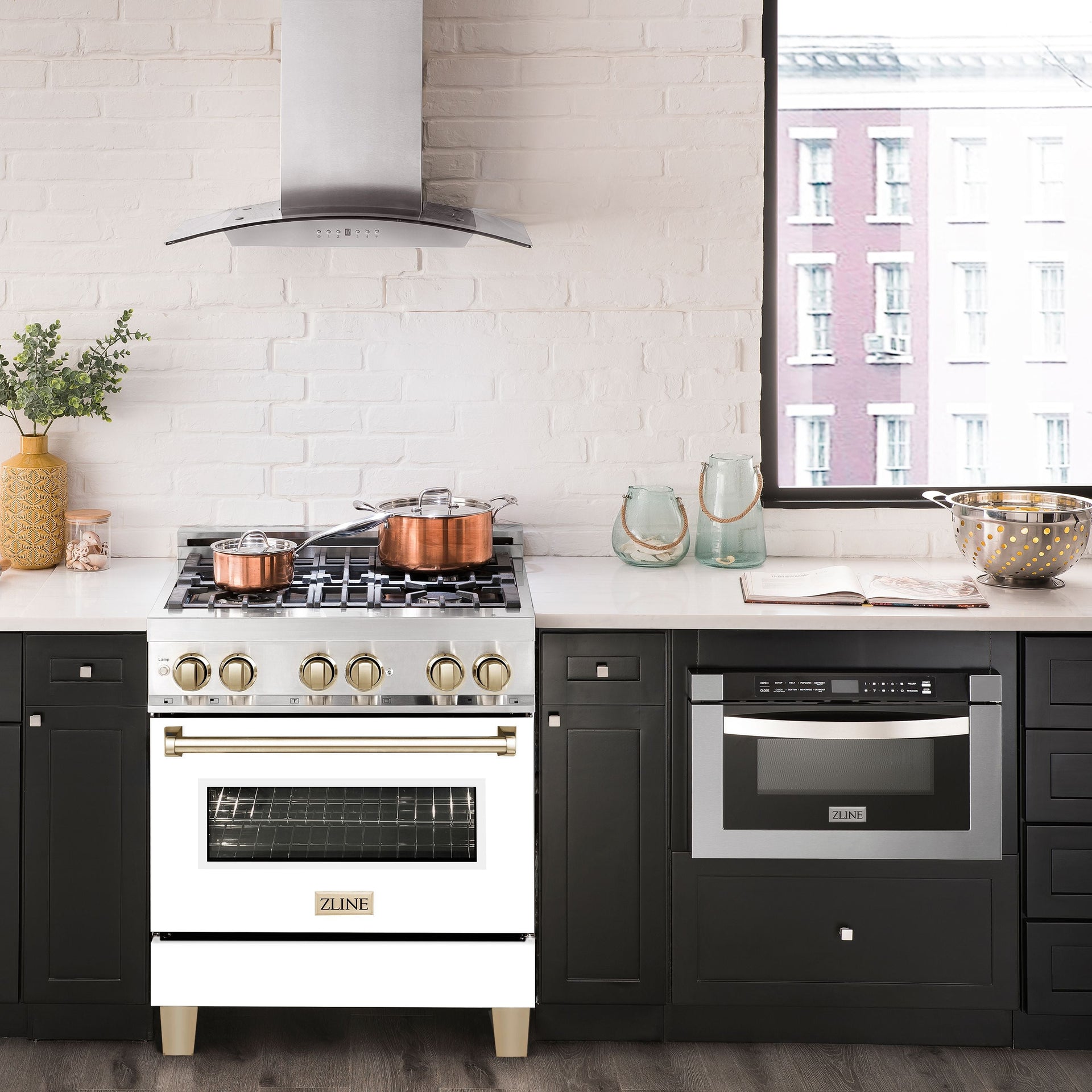 zline-kitchen-and-bath-autograph-edition-30-in-dual-fuel-range-4-0-cu-ft-electric-convection-oven-4-gas-burners-white-matte-door-with-gold-accents-model-raz-wm-30-g