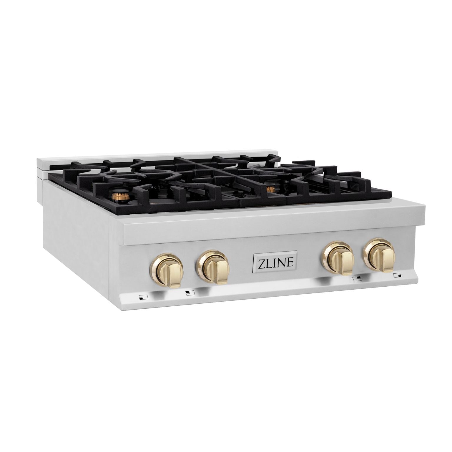zline-autograph-edition-30-in-porcelain-rangetop-with-4-gas-burners-in-stainless-steel-and-gold-accents-rtz-30-g