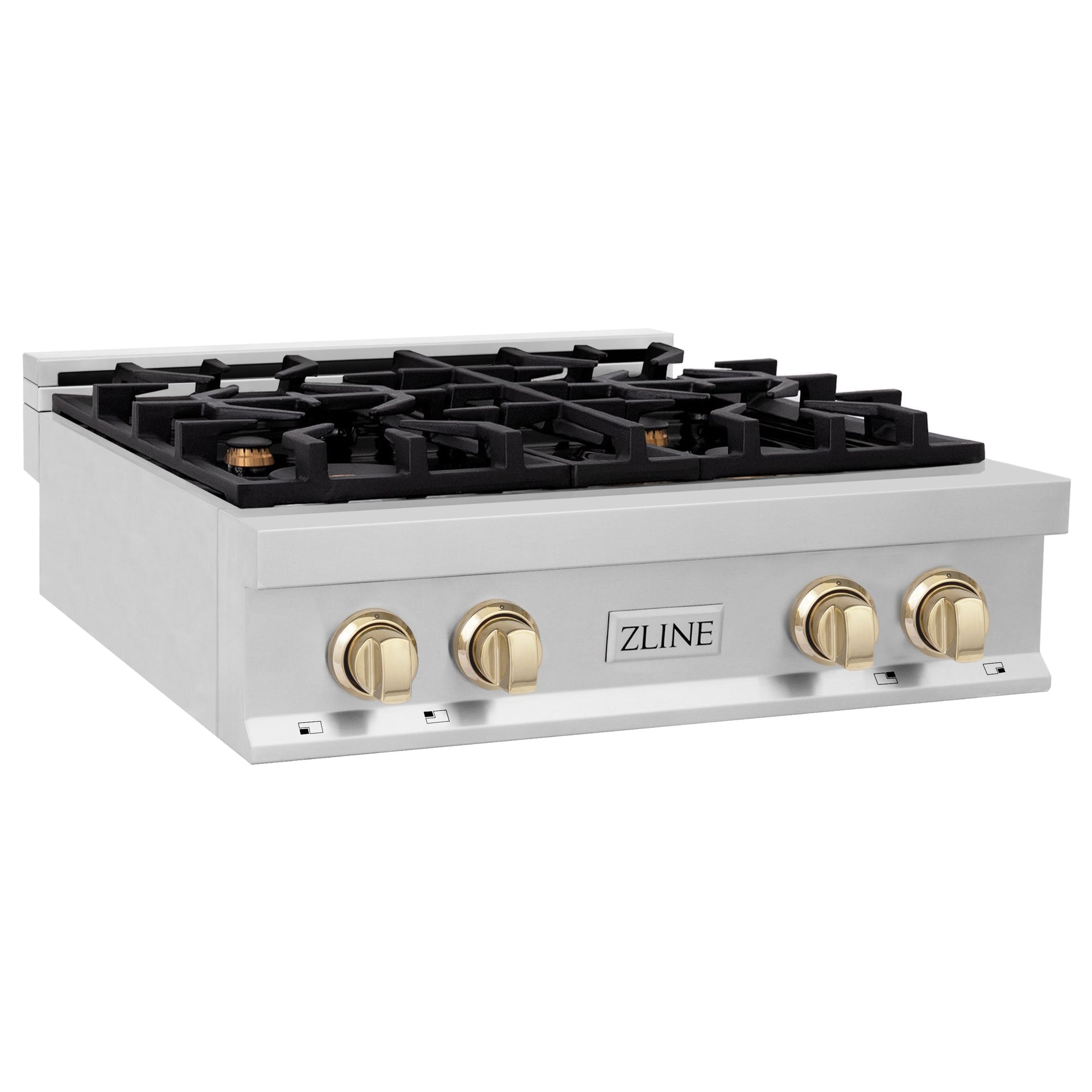 zline-autograph-edition-30-in-porcelain-rangetop-with-4-gas-burners-in-stainless-steel-and-gold-accents-rtz-30-g