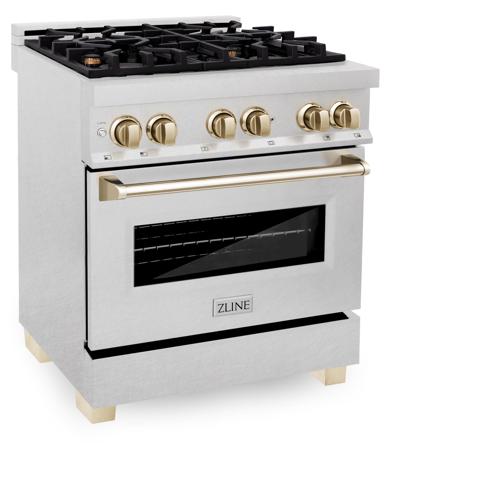 zline-autograph-30-in-legacy-dual-fuel-range-4-0-cu-ft-4-burner-gas-cooktop-electric-convection-oven-satin-stainless-steel-with-polished-gold-accents-rasz-sn-30-g