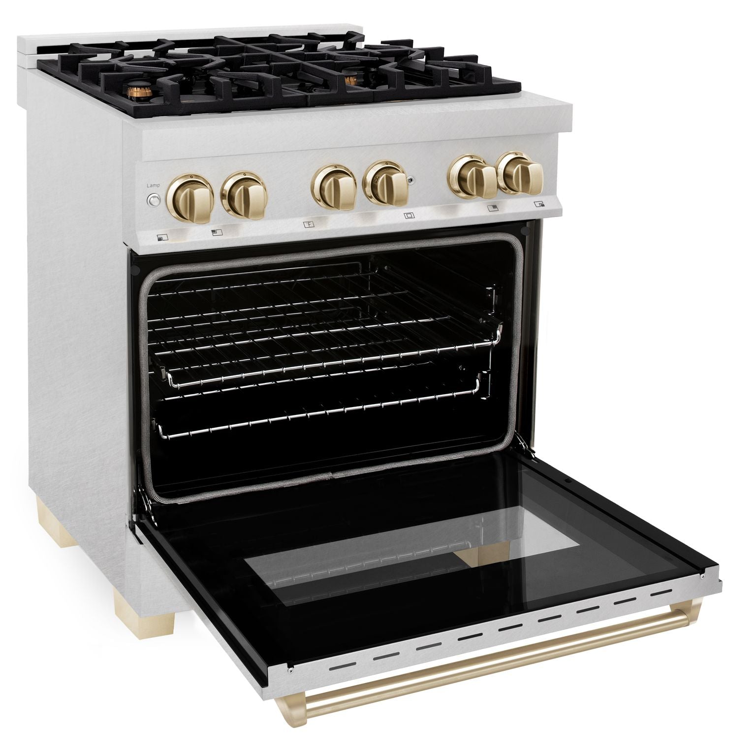 zline-autograph-30-in-legacy-dual-fuel-range-4-0-cu-ft-4-burner-gas-cooktop-electric-convection-oven-satin-stainless-steel-with-polished-gold-accents-rasz-sn-30-g