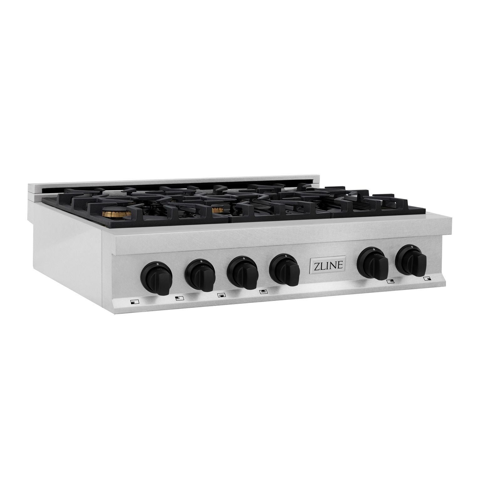 zline-autograph-36-legacy-gas-rangetop-with-6-burners-and-porcelain-cooktop-in-satin-stainless-steel-with-matte-black-accents-rtsz-36-mb