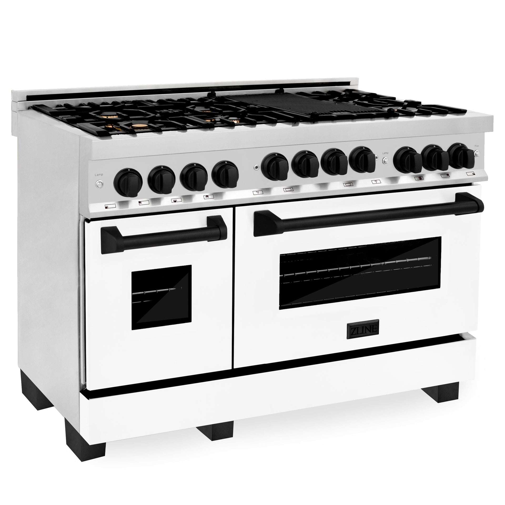 zline-autograph-package-48-dual-fuel-range-range-hood-refrigerator-with-water-and-ice-dispenser-dishwasher-with-matte-black-accents