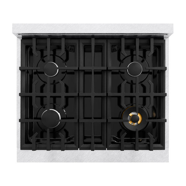 zline-30-in-dual-fuel-range-4-2-cu-ft-gas-cooktop-with-4-burners-electric-convection-oven-satin-stainless-steel-with-black-matte-door-cdrs-blm-30