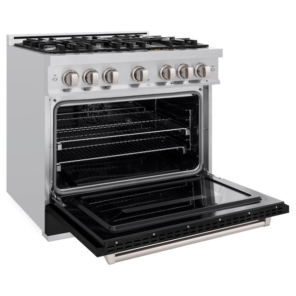 zline-36-in-gas-range-5-2-cu-ft-6-burner-stainless-steel-with-black-matte-door-cgr-blm-36