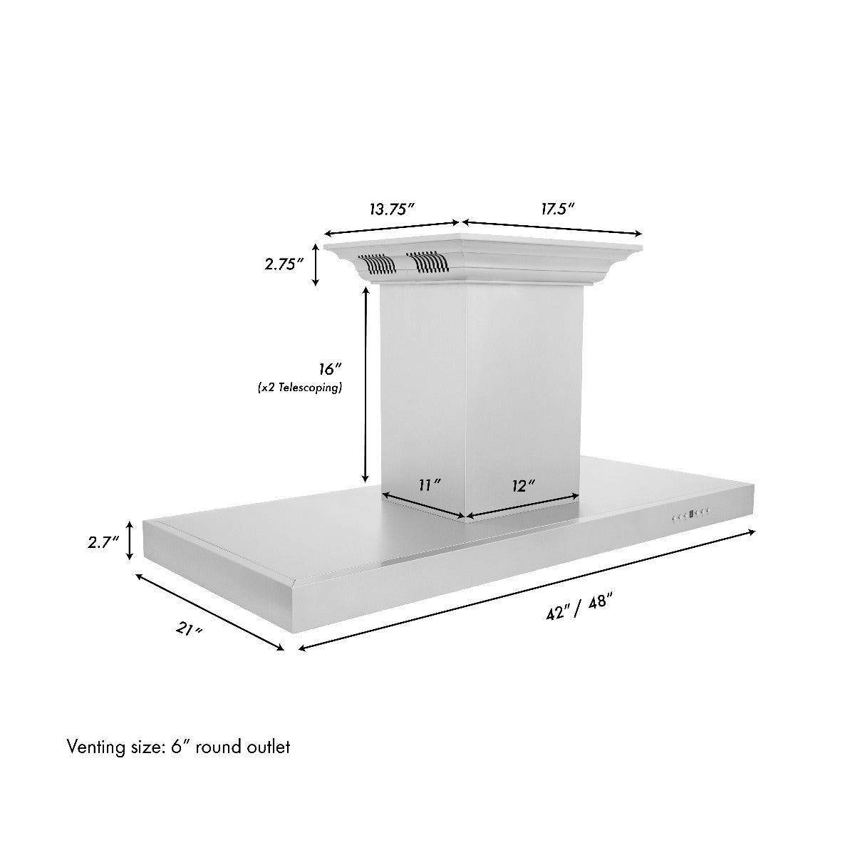 zline-48-in-island-mount-range-hood-400-cfm-stainless-steel-bluetooth-crownsound-speakers-ke2icrn-bt-48