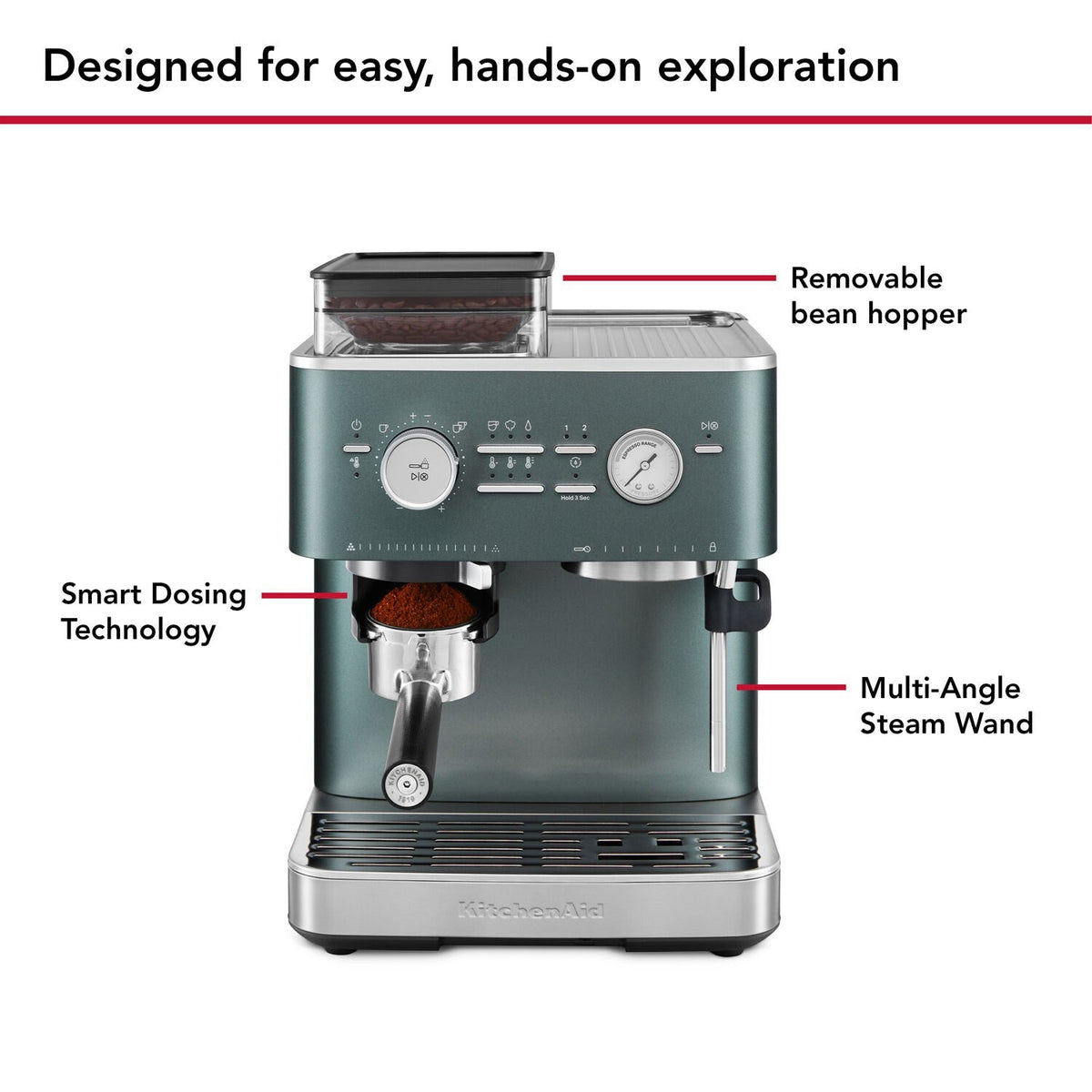 KitchenAid Semi-Automatic Espresso Machine with Burr Grinder and 15-Bar Pump – Juniper – KES6551JP