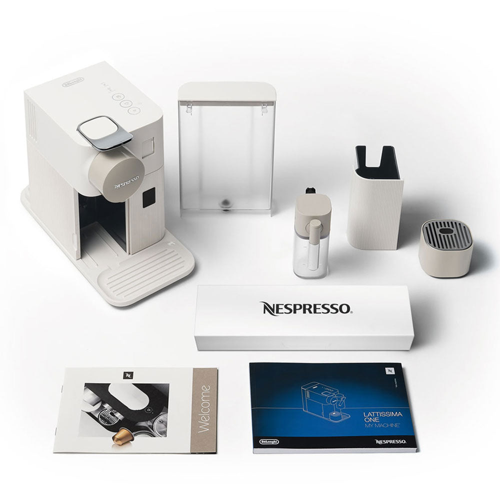 Nespresso by De’Longhi Lattissima One Capsule Espresso Machine with Milk System in White