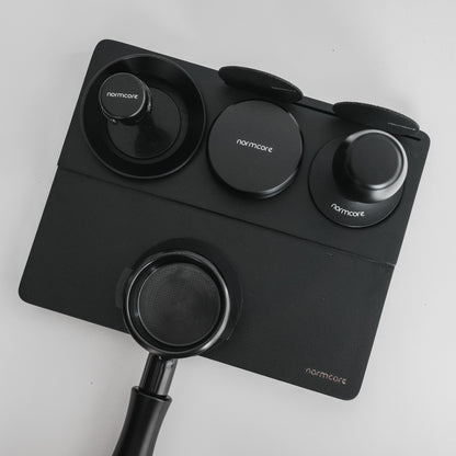 Normcore Wooden Espresso Tamping Station in Walnut or Oak