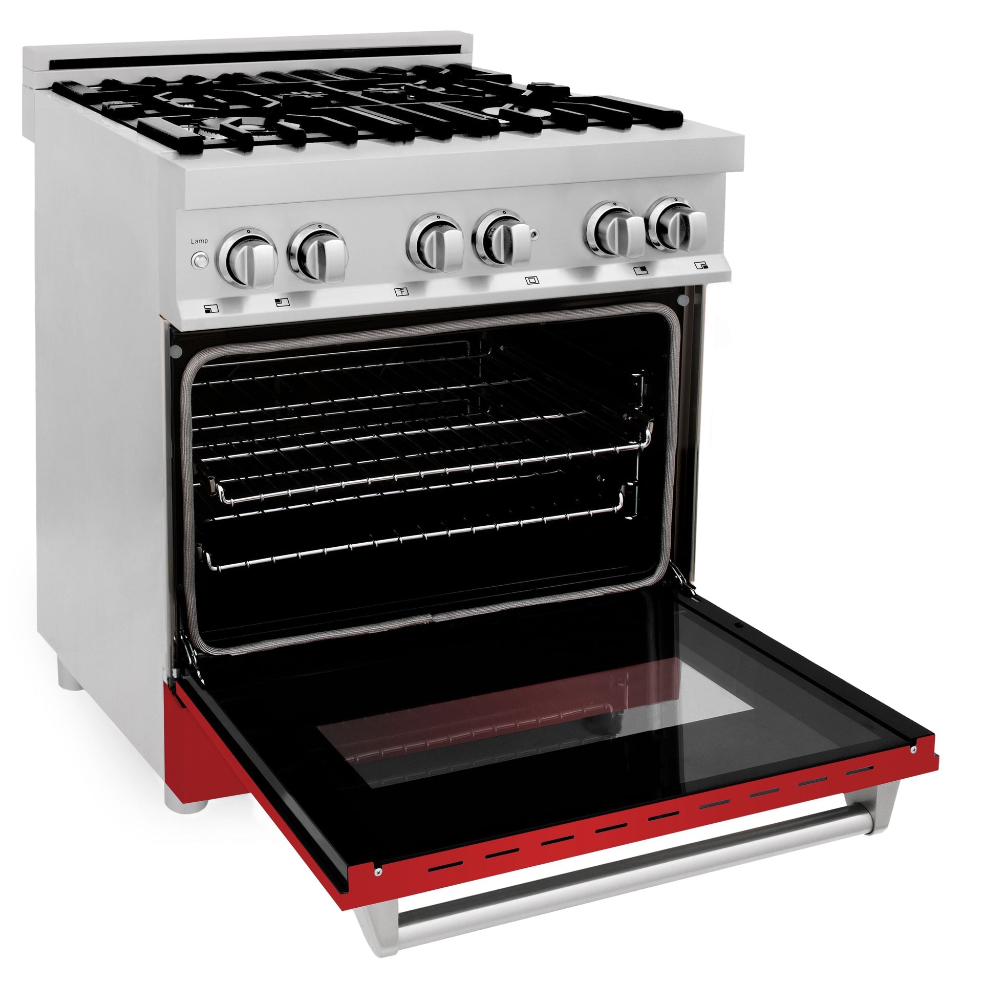 zline-30-in-dual-fuel-range-with-gas-cooktop-and-electric-oven-in-stainless-steel-with-red-matte-door-ra-rm-30