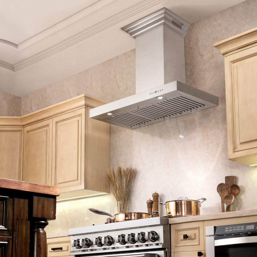 zline-42-in-wall-mount-range-hood-400-cfm-stainless-steel-bluetooth-speakers-crownsound®-kecrn-bt-42