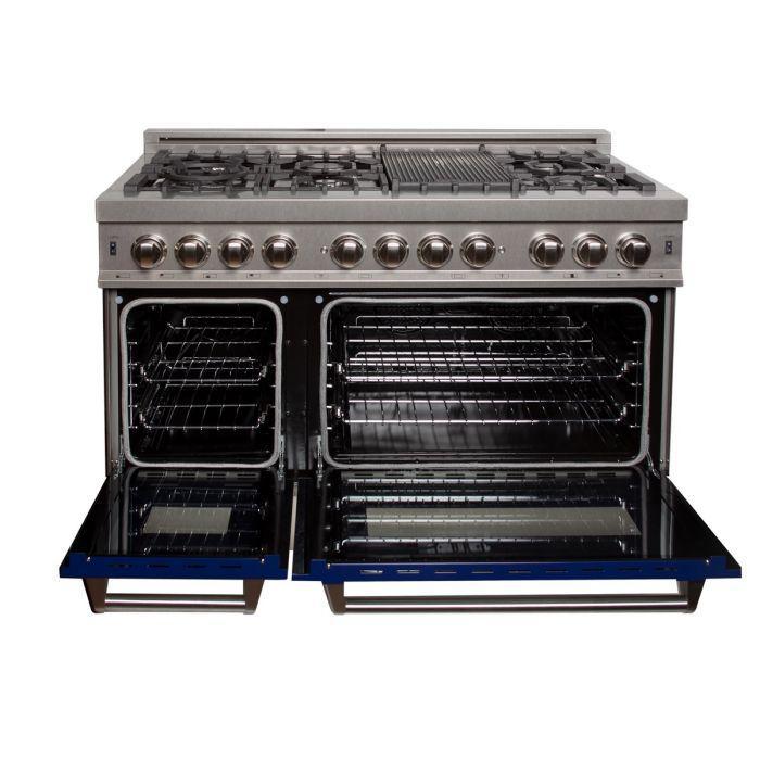 zline-48-in-6-0-cu-ft-legacy-dual-fuel-range-with-7-burner-gas-cooktop-and-double-electric-ovens-in-satin-stainless-steel-with-blue-gloss-doors-ras-bg-48