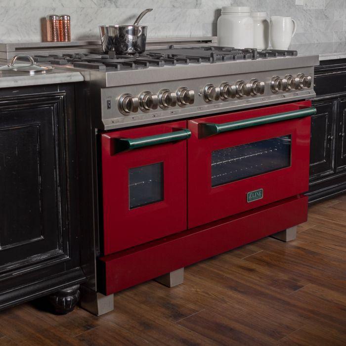 zline-48-in-legacy-dual-fuel-range-6-0-cu-ft-7-burner-gas-cooktop-double-electric-ovens-satin-stainless-steel-with-red-gloss-doors-ras-rg-48