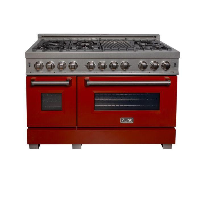 zline-48-in-legacy-dual-fuel-range-6-0-cu-ft-7-burner-gas-cooktop-double-electric-ovens-satin-stainless-steel-with-red-gloss-doors-ras-rg-48
