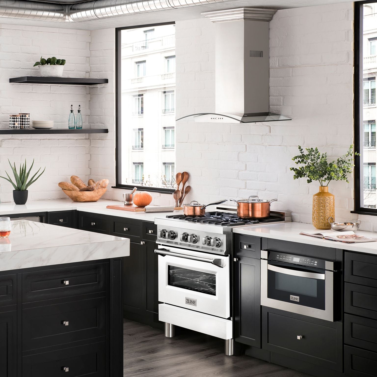 zline-30-inch-professional-gas-range-with-electric-oven-stainless-steel-white-matte-door-model-ra-wm-30