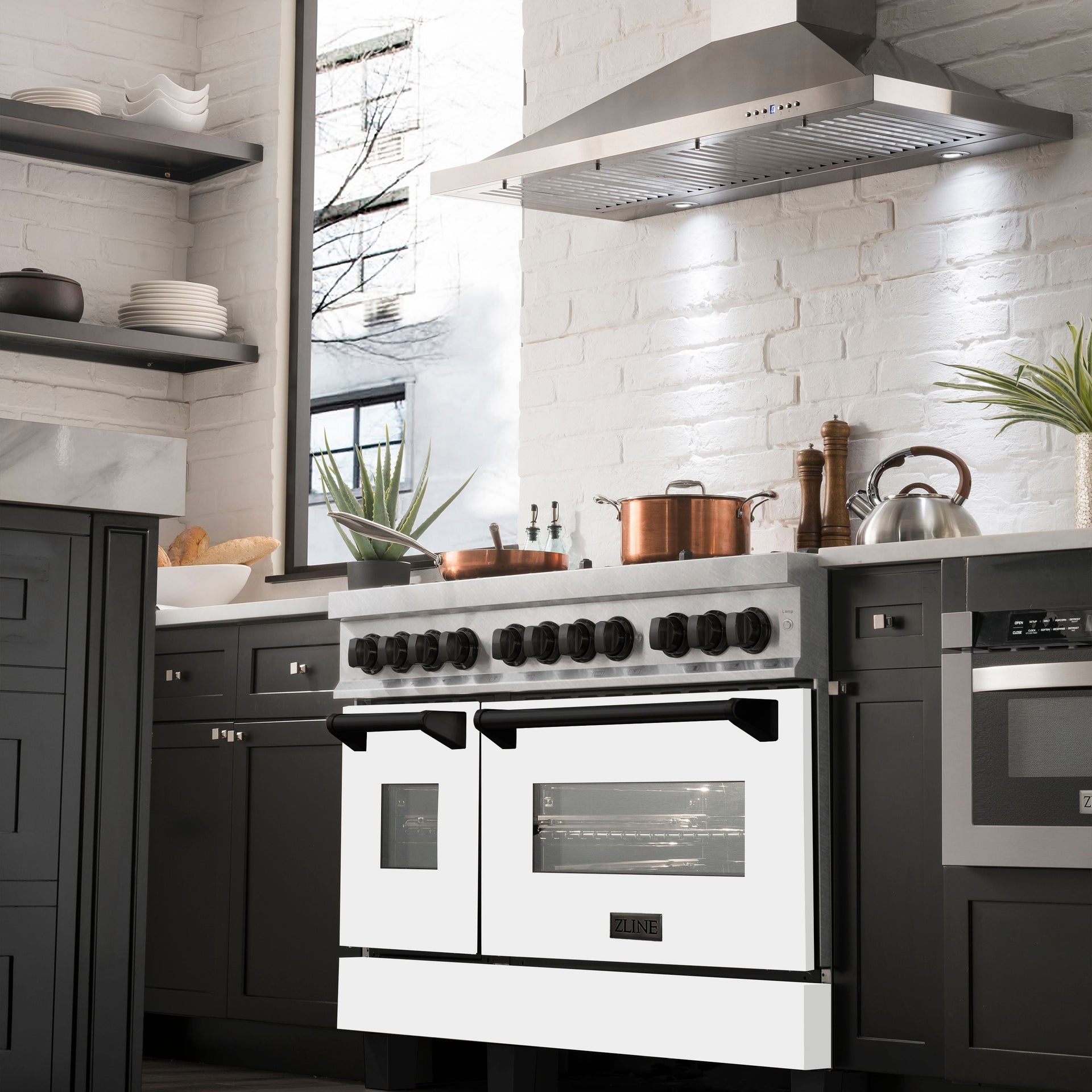 zline-autograph-48-in-6-0-cu-ft-legacy-dual-fuel-range-with-7-gas-burners-and-double-electric-ovens-in-satin-stainless-steel-with-white-matte-doors-and-matte-black-accents-rasz-wm-48-mb