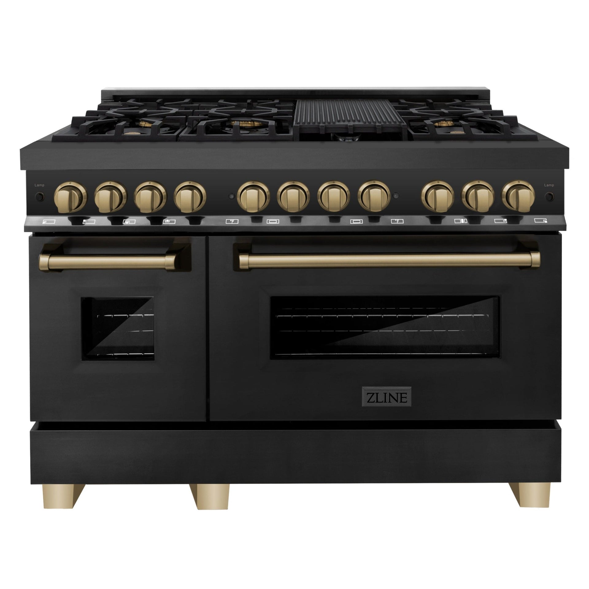 zline-autograph-edition-48-inch-dual-fuel-range-6-0-cu-ft-black-stainless-steel-with-champagne-bronze-accents-rabz-48-cb