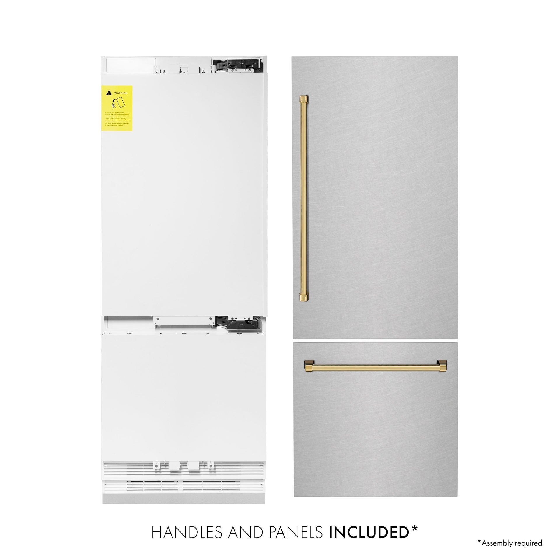 zline-30-in-built-in-bottom-freezer-refrigerator-16-1-cu-ft-water-dispenser-ice-maker-satin-stainless-steel-polished-gold-accents-rbivz-sn-30-g
