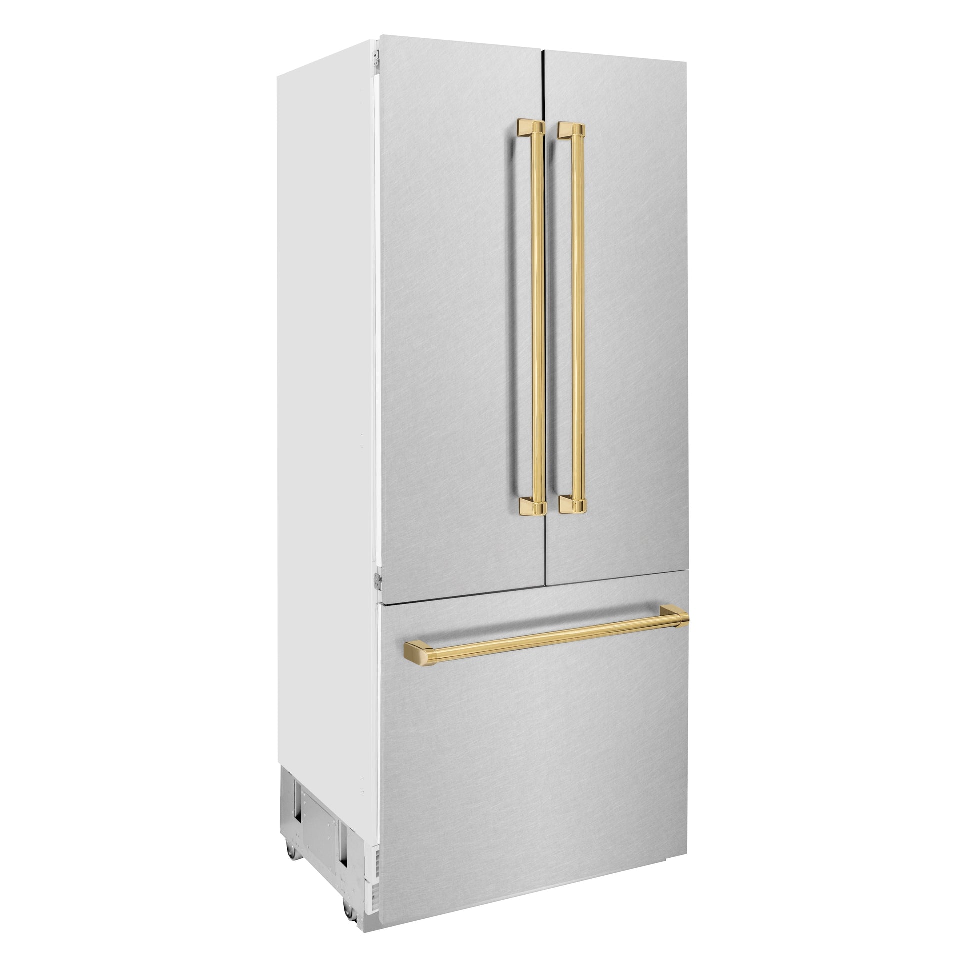 zline-36-in-french-door-built-in-bottom-freezer-refrigerator-19-6-cu-ft-with-water-dispenser-ice-maker-satin-stainless-steel-polished-gold-accents-rbivz-sn-36-g