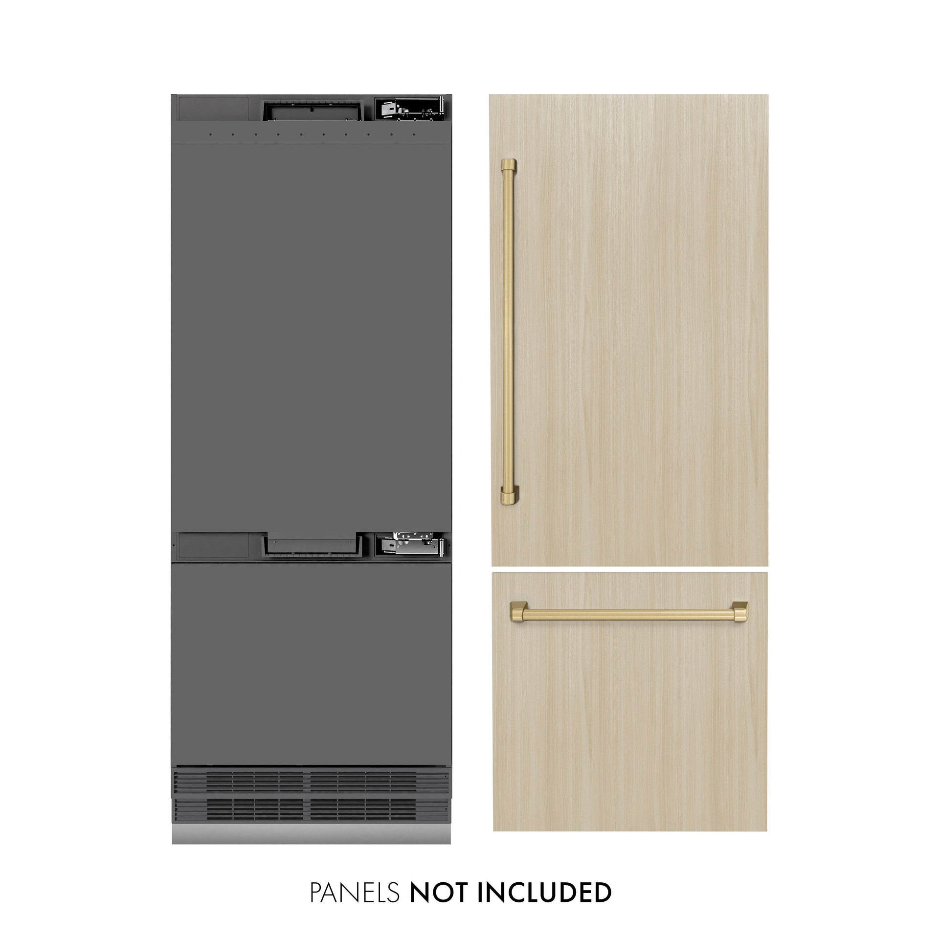 zline-30-in-panel-ready-built-in-bottom-freezer-refrigerator-16-1-cu-ft-water-dispenser-ice-maker-graphite-gray-interior-champagne-bronze-accents-grbivz-30-cb