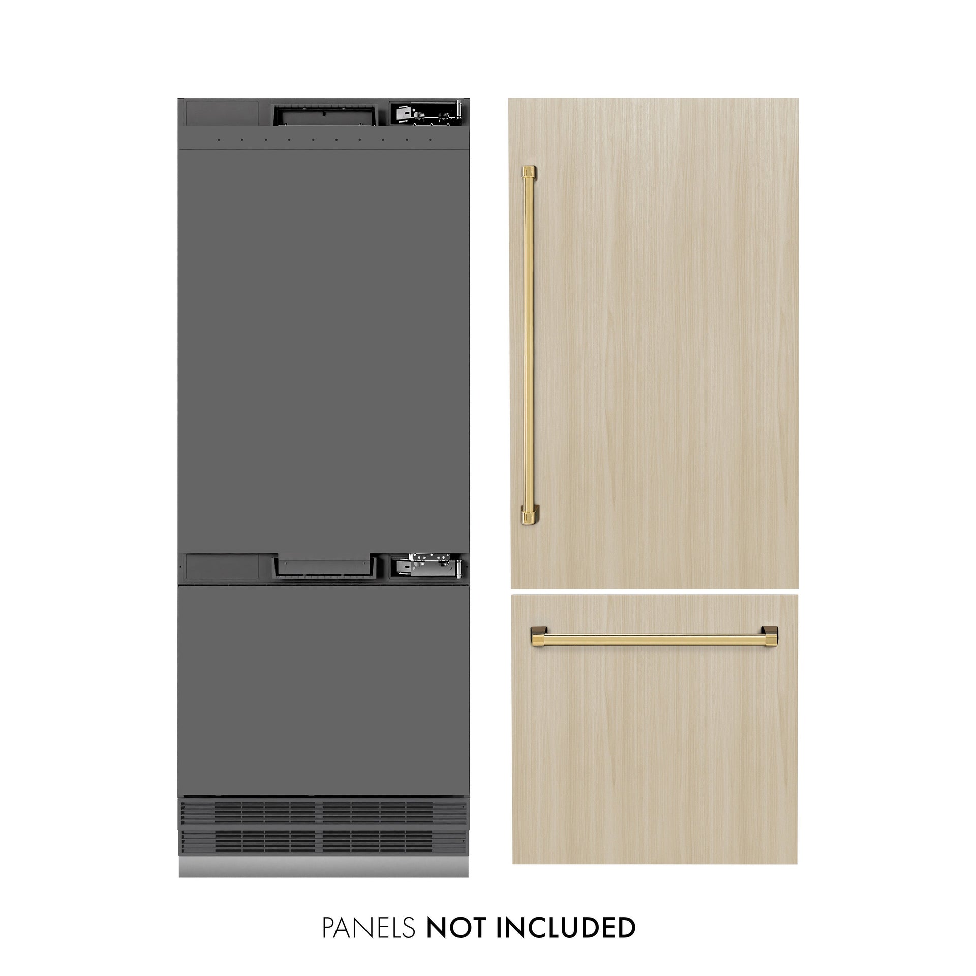 zline-30-in-panel-ready-built-in-bottom-freezer-refrigerator-16-1-cu-ft-water-dispenser-ice-maker-graphite-gray-interior-polished-gold-accents-grbivz-30-g