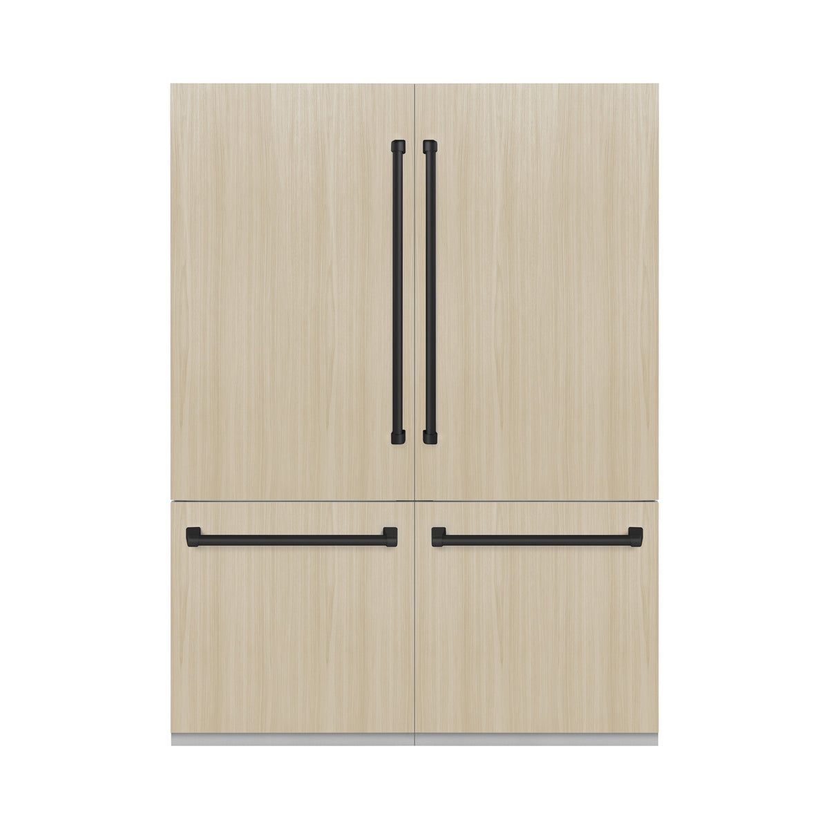 ZLINE 60 in Built-In French Door Refrigerator 32.2 cu. ft Panel Ready Matte Black Handles (RBIV-60-MB)