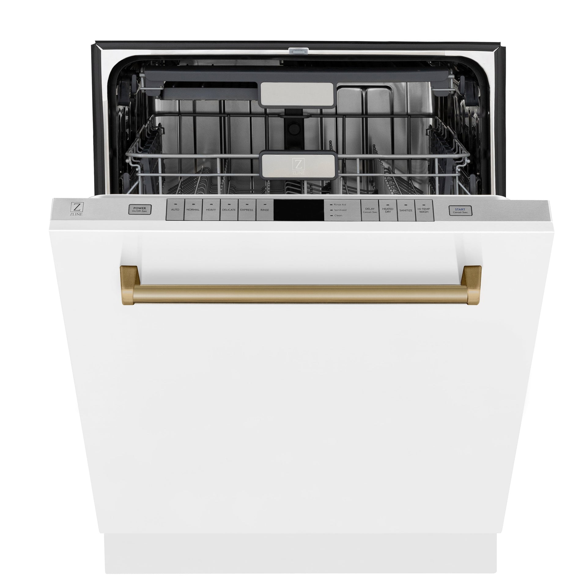 zline-autograph-edition-24-inch-tall-dishwasher-touch-control-in-white-matte-with-champagne-bronze-handle-dwmtz-wm-24-cb