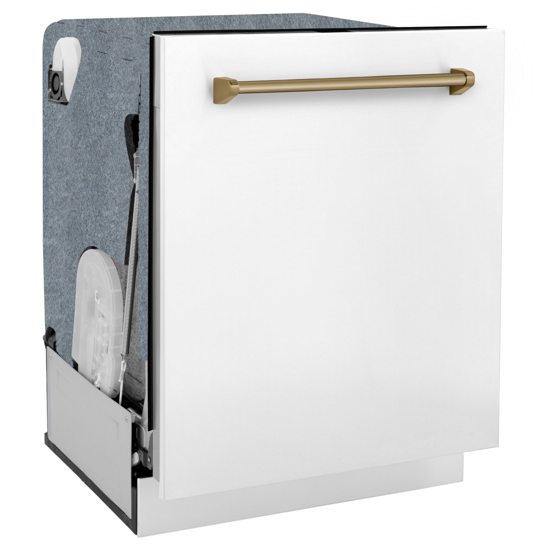 zline-autograph-edition-24-inch-tall-dishwasher-touch-control-in-white-matte-with-champagne-bronze-handle-dwmtz-wm-24-cb