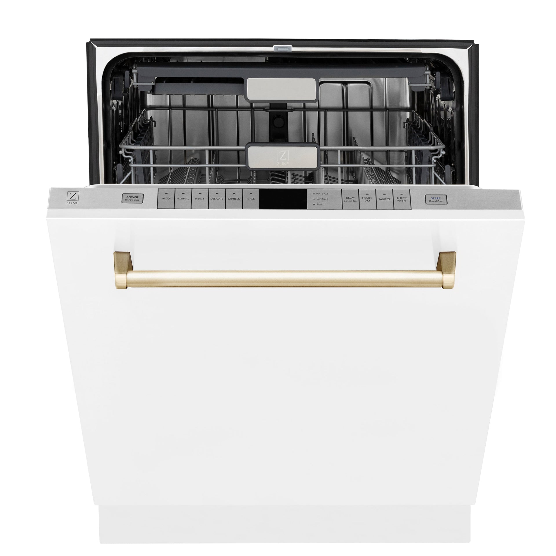 zline-autograph-edition-24-inch-tall-dishwasher-touch-control-in-white-matte-with-gold-handle-dwmtz-wm-24-g