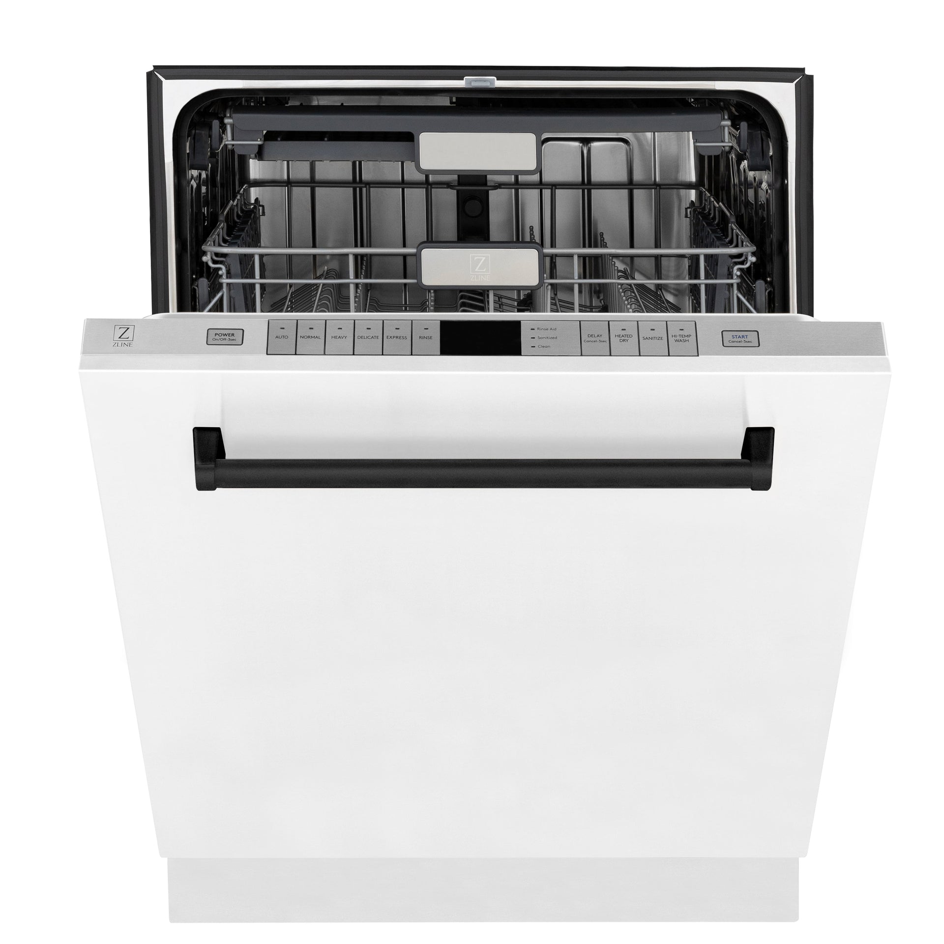 zline-autograph-edition-24-inch-tall-dishwasher-touch-control-in-white-matte-with-matte-black-handle-dwmtz-wm-24-mb
