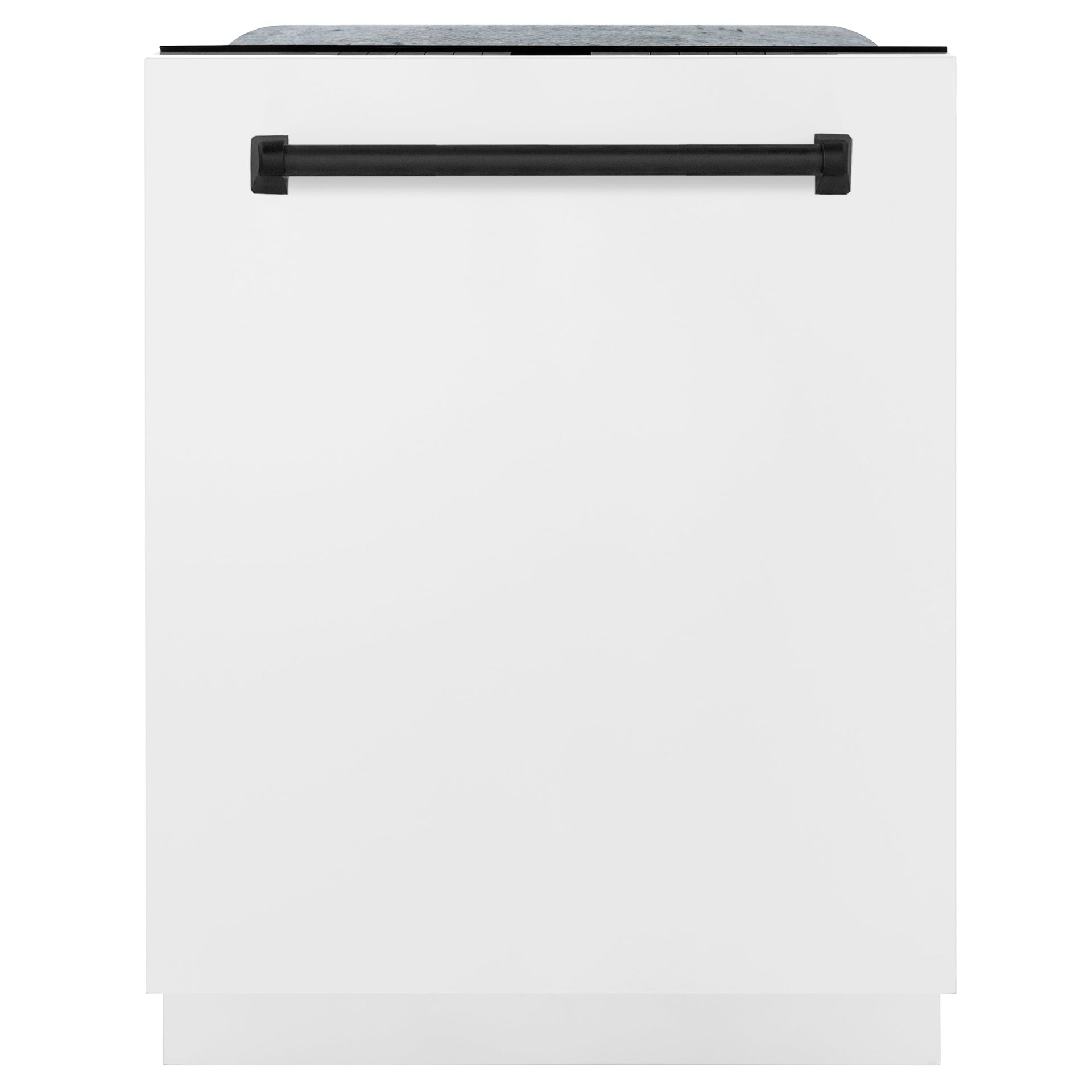 zline-autograph-edition-24-inch-tall-dishwasher-touch-control-in-white-matte-with-matte-black-handle-dwmtz-wm-24-mb