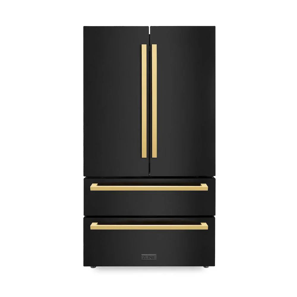 zline-36-french-door-refrigerator-22-5-cu-ft-black-stainless-steel-ice-maker-gold-square-handles-rfmz-36-bs-fg