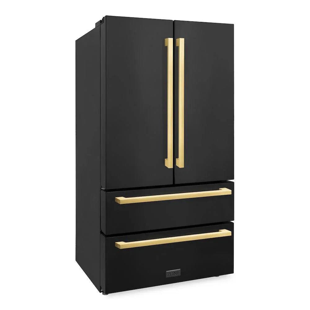 zline-36-french-door-refrigerator-22-5-cu-ft-black-stainless-steel-ice-maker-gold-square-handles-rfmz-36-bs-fg