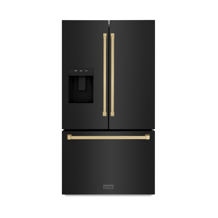 zline-36-french-door-refrigerator-28-9-cu-ft-standard-depth-water-dispenser-dual-ice-maker-black-champagne-bronze-handles-rsmz-w-36-bs-cb