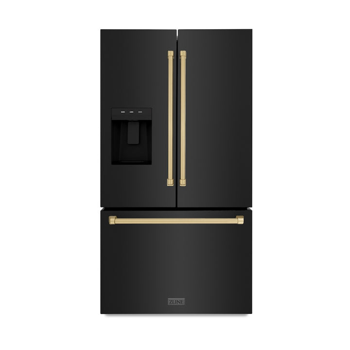 zline-36-french-door-refrigerator-28-9-cu-ft-standard-depth-water-dispenser-dual-ice-maker-black-champagne-bronze-handles-rsmz-w-36-bs-cb