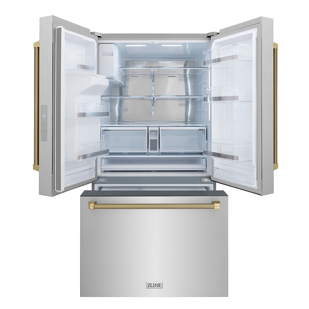 zline-36-in-french-door-refrigerator-28-9-cu-ft-standard-depth-fingerprint-resistant-stainless-steel-external-water-dispenser-dual-ice-maker-champagne-bronze-helix-handles-rsmz-w-36-kcb