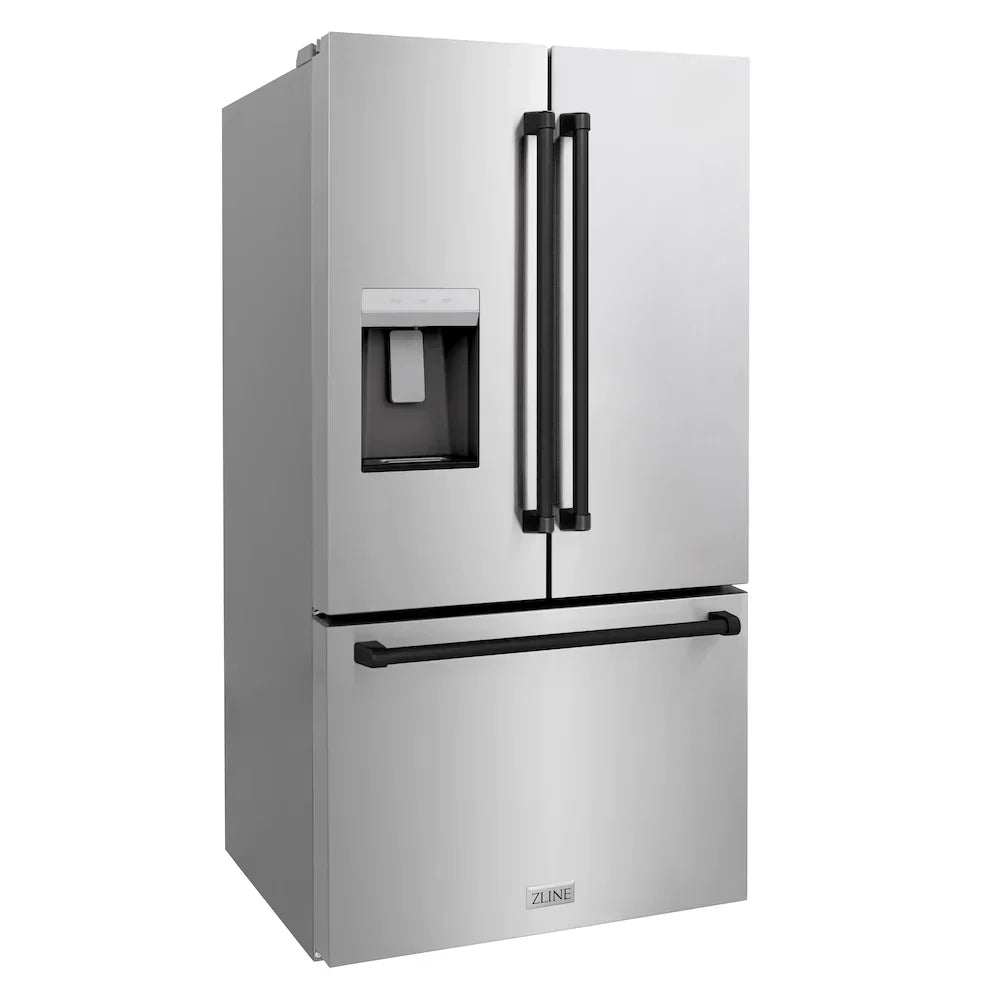 zline-36-french-door-refrigerator-28-9-cu-ft-standard-depth-water-dispenser-dual-ice-maker-stainless-steel-matte-black-handles-rsmz-w-36-mb
