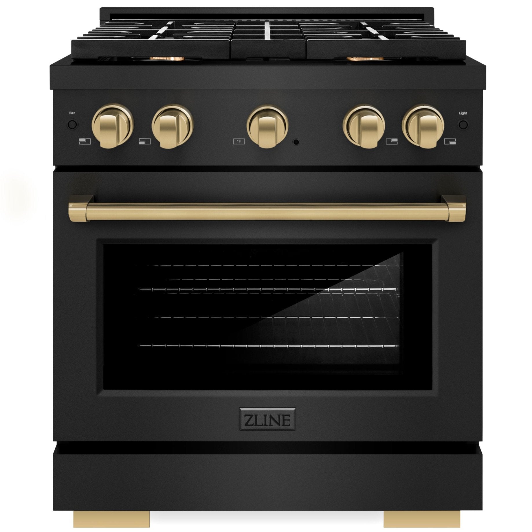 zline-autograph-edition-30-in-4-2-cu-ft-paramount-gas-range-with-convection-gas-oven-black-stainless-steel-with-champagne-bronze-accents-sgrbz-30-cb
