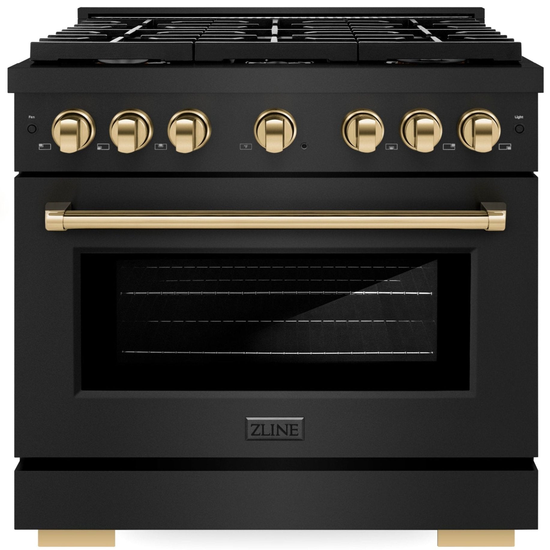 zline-autograph-edition-36-in-5-2-cu-ft-paramount-gas-range-with-6-burners-and-convection-gas-oven-in-black-stainless-steel-with-gold-accents-sgrbz-36-g