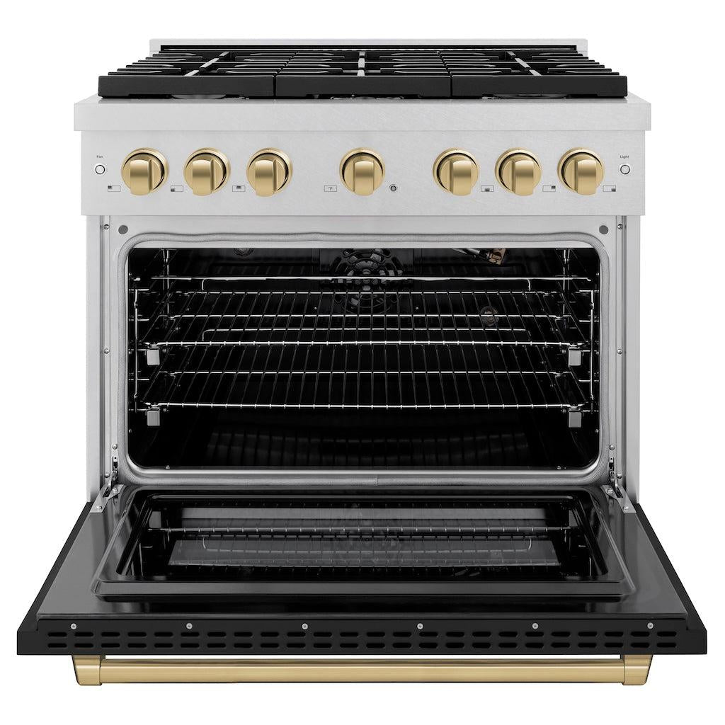 zline-autograph-edition-48-in-6-7-cu-ft-paramount-double-oven-gas-range-with-8-burners-satin-stainless-steel-black-matte-doors-champagne-bronze-accents-sgrsz-blm-48-cb