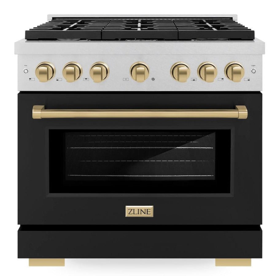 zline-autograph-edition-48-in-6-7-cu-ft-paramount-double-oven-gas-range-with-8-burners-satin-stainless-steel-black-matte-doors-champagne-bronze-accents-sgrsz-blm-48-cb